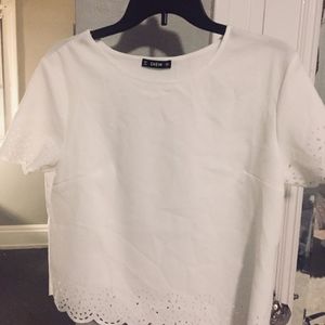 Shein White Shirt with Scalloped Detailing